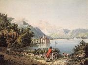 Francois-Hubert Drouais Seen Chateau of Chillon oil